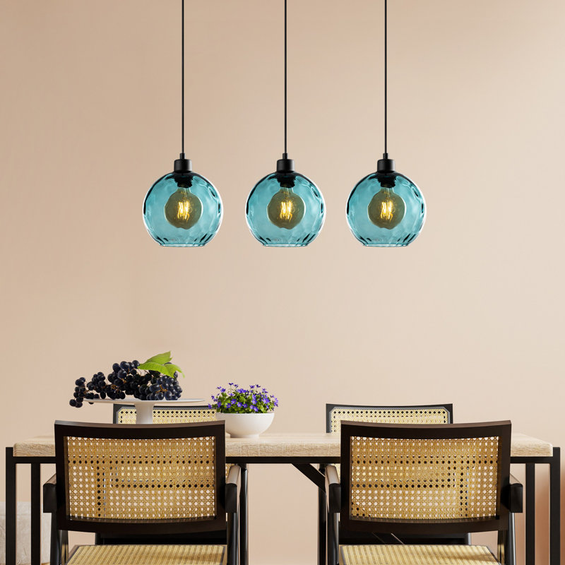 Sheen Chandelier, Black, Teal
