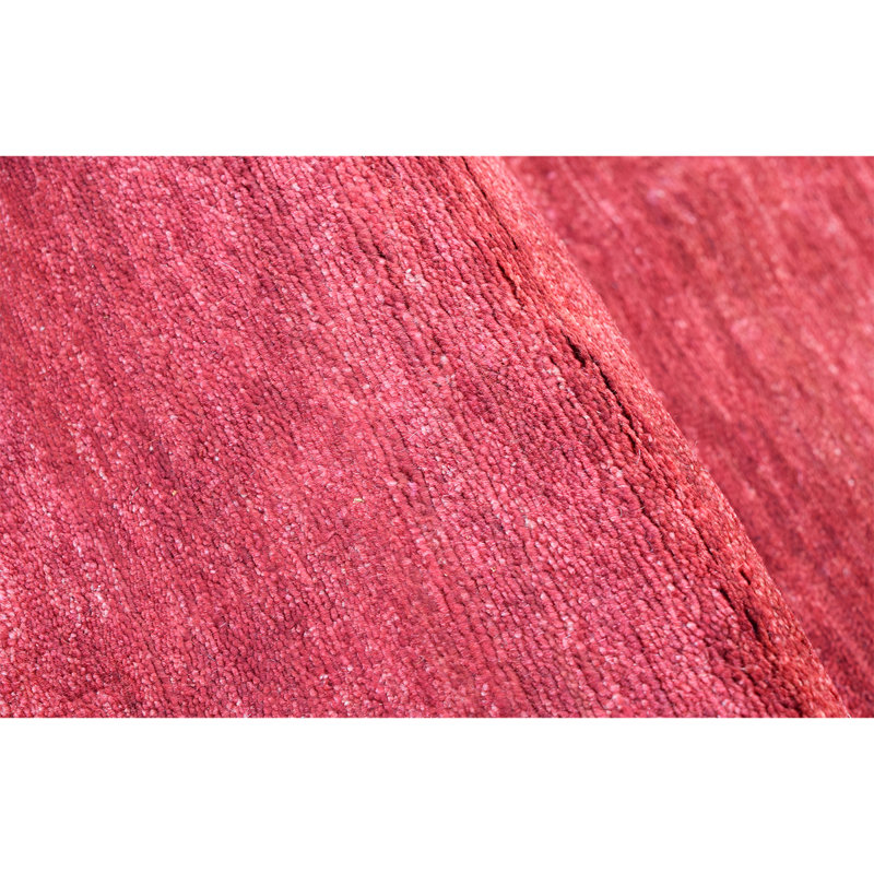 Hand Knotted Wool Southwestern Area Rug in Red, Rectangle 8' x 10'