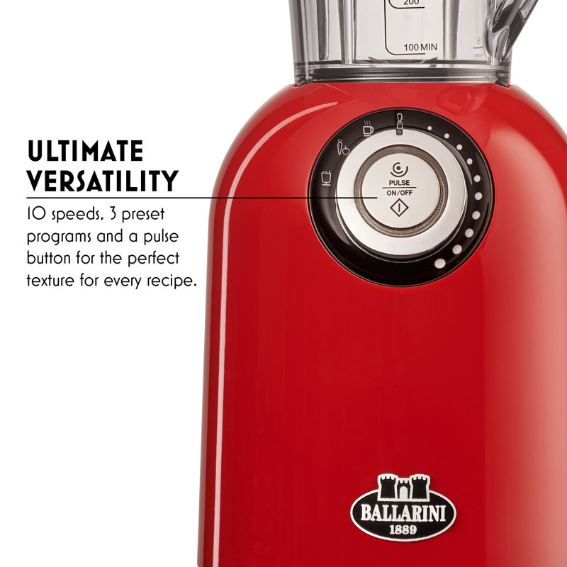 Ballarini Tesoro Countertop Blender, Cherry Red