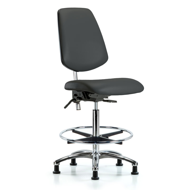 Chaise de dessinateur Shakira, Anthracite, Patins, Inclus