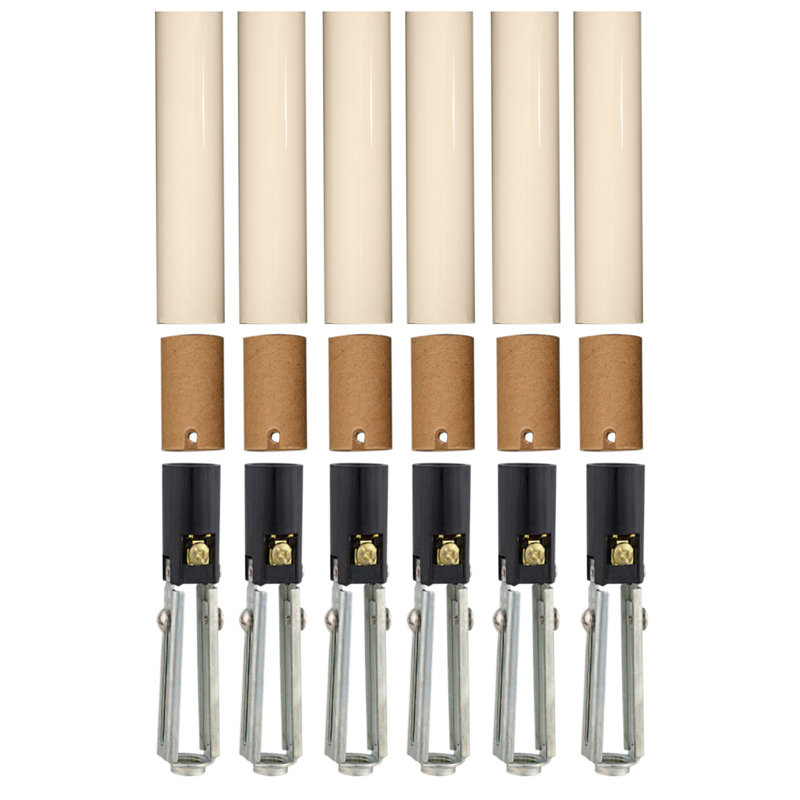 Ensemble de douille lustre, Crème, 6