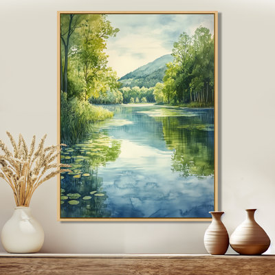 «Spring Lake Light II - Green Lakeside», art mural