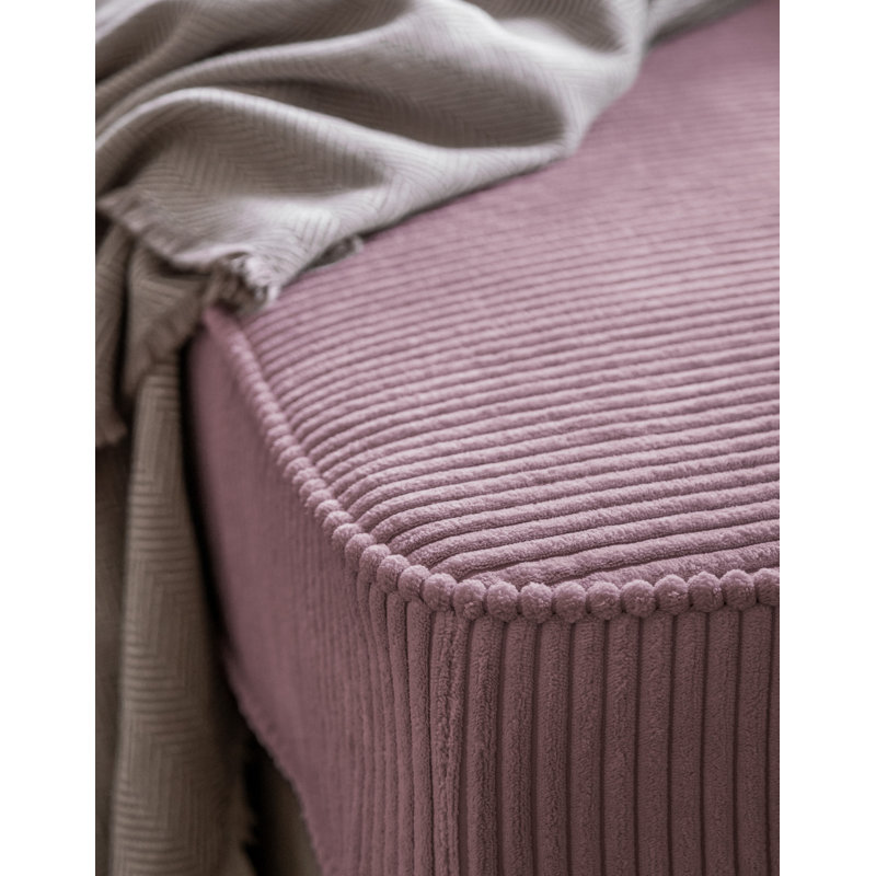 Chic Charlotte Storage Chaise Longue, Left facing, Dusty Pink