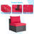 7-Piece Wicker Patio Conversation Sofa Set - Outdoor Sectional Seating with Tempered Glass-1310991558