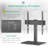 Aerion Universal Table Top Pedestal TV Stand For 26"-55"Tvs, Height Adjustable TV Stand, Holds 40 KG Max. VESA 400X400mm