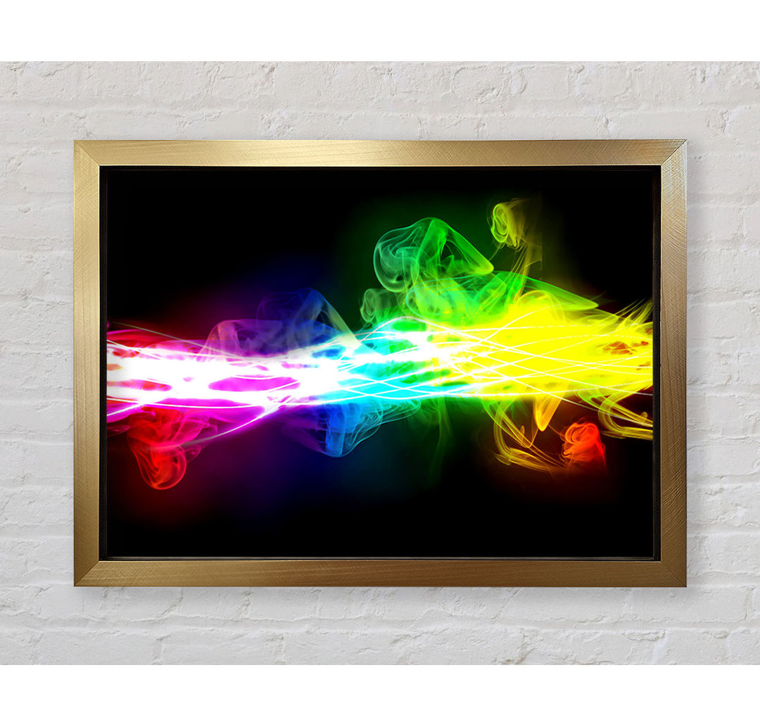 Gerahmtes Wandbild Rainbow Smoke Contrast