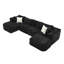 Canapé modulaire en forme de U de 135 po avec repose-pieds, sans assemblage requis-920454970