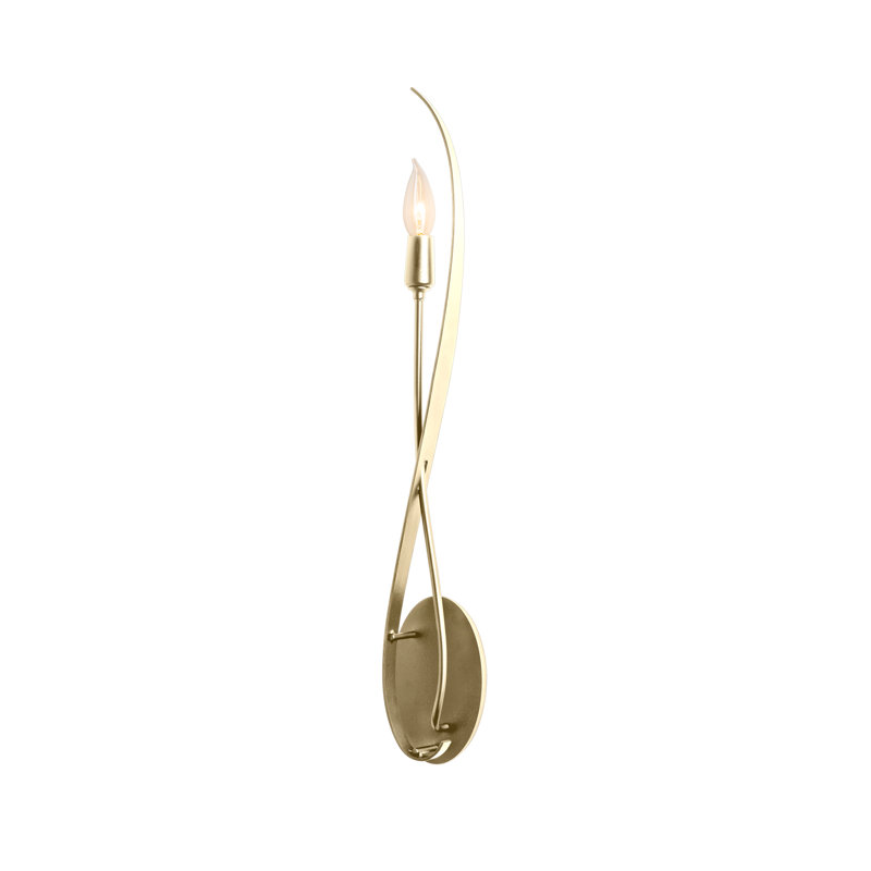 Willow 1 - Light Dimmable Candle Wall Light, Modern Brass