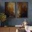 Ensemble de 2 reproductions d'art sur toile abstraites rustiques brunes rustiques-115209898-115209903-115209901