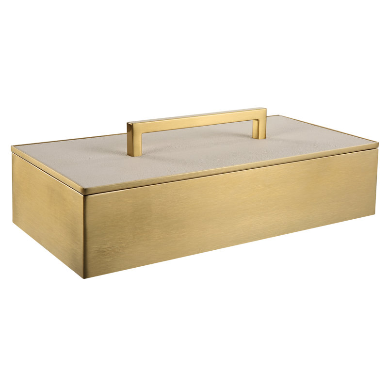 Wessex Decorative Box, White/Gold