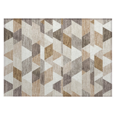 Machine Washable Indoor/Outdoor Chantille ACN2526 Geometric Rug