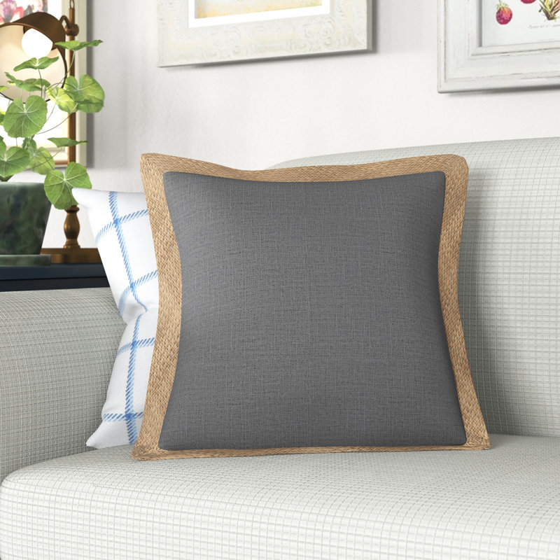 Coussin Cadence, 20 po x 20 po, Gris, Polyester / Bourre en polyester