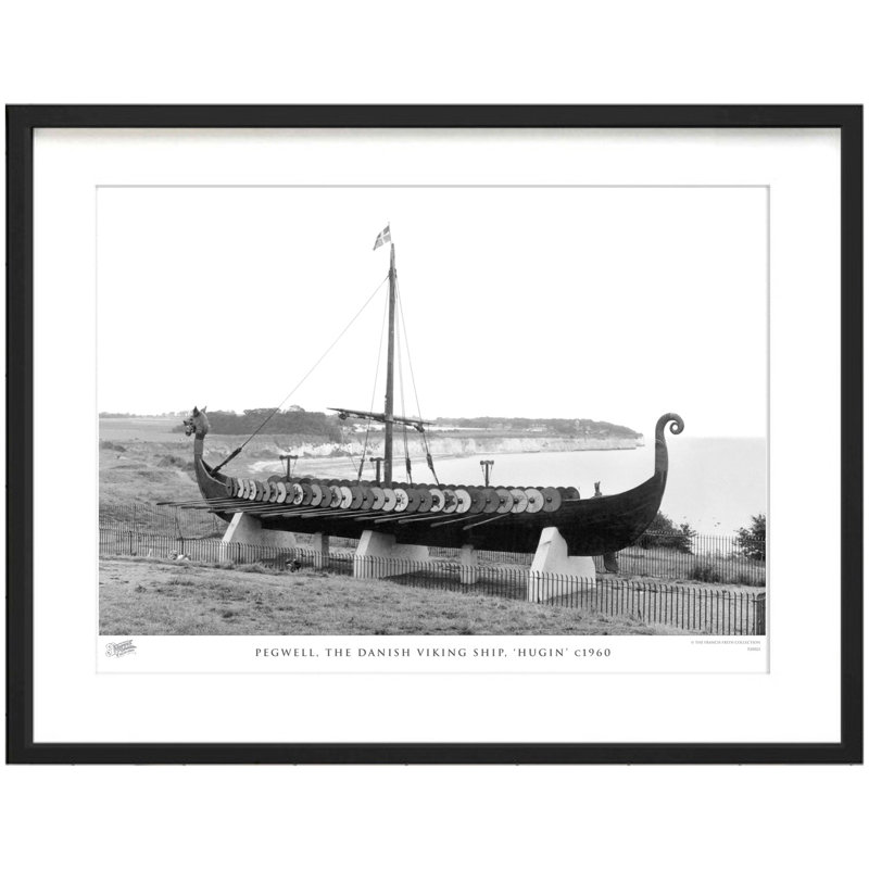 Pegwell, The Danish Viking Ship, Hugin C1960 by Francis Frith - Single Picture Frame Print, 40cm H x 50cm W x 2.3cm D