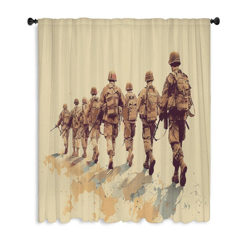 Rideau transparent en polyester Elbonie, L 50 po x L 96 po