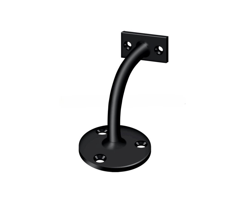 Supports de main courante 46BF8AF226B7440EBE70B2EFD92C400D, projection légère de 3 1/4 po de couleur noire, Noir