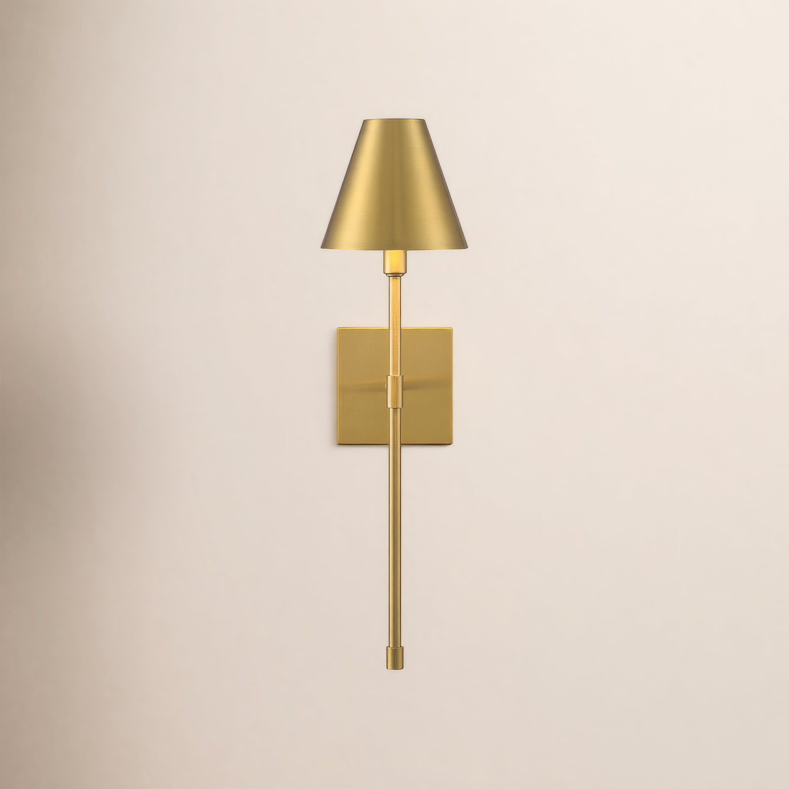 Avonia 1-Light Steel Hardwired Wall Sconce, Brass