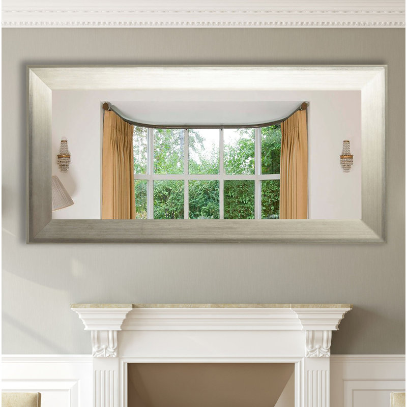 Kozan Wood Flat Wall Mirror, 36" H x 70.5" W