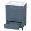 Meuble-lavabo 24 po gris bleu avec lavabo, tiroirs et tablettes de rangement - Meuble-lavabo autoportant moderne pour petits espaces | Idée de cadeau-863853364
