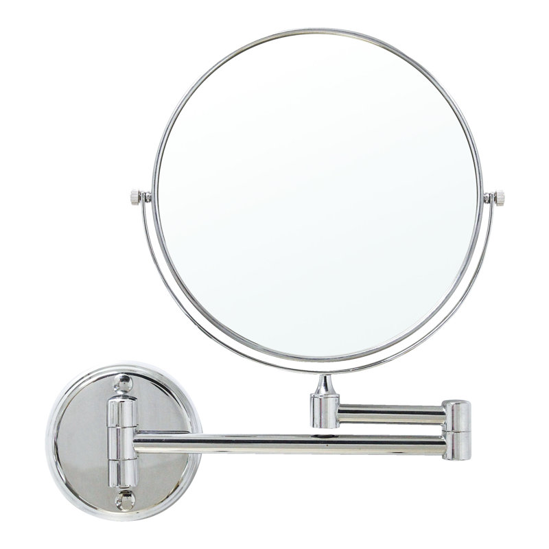 Zora Metal Wall Mirror, Polished Chrome