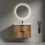 Meuble-lavabo flottant 30 po à fixation au mur avec lavabo double en céramique