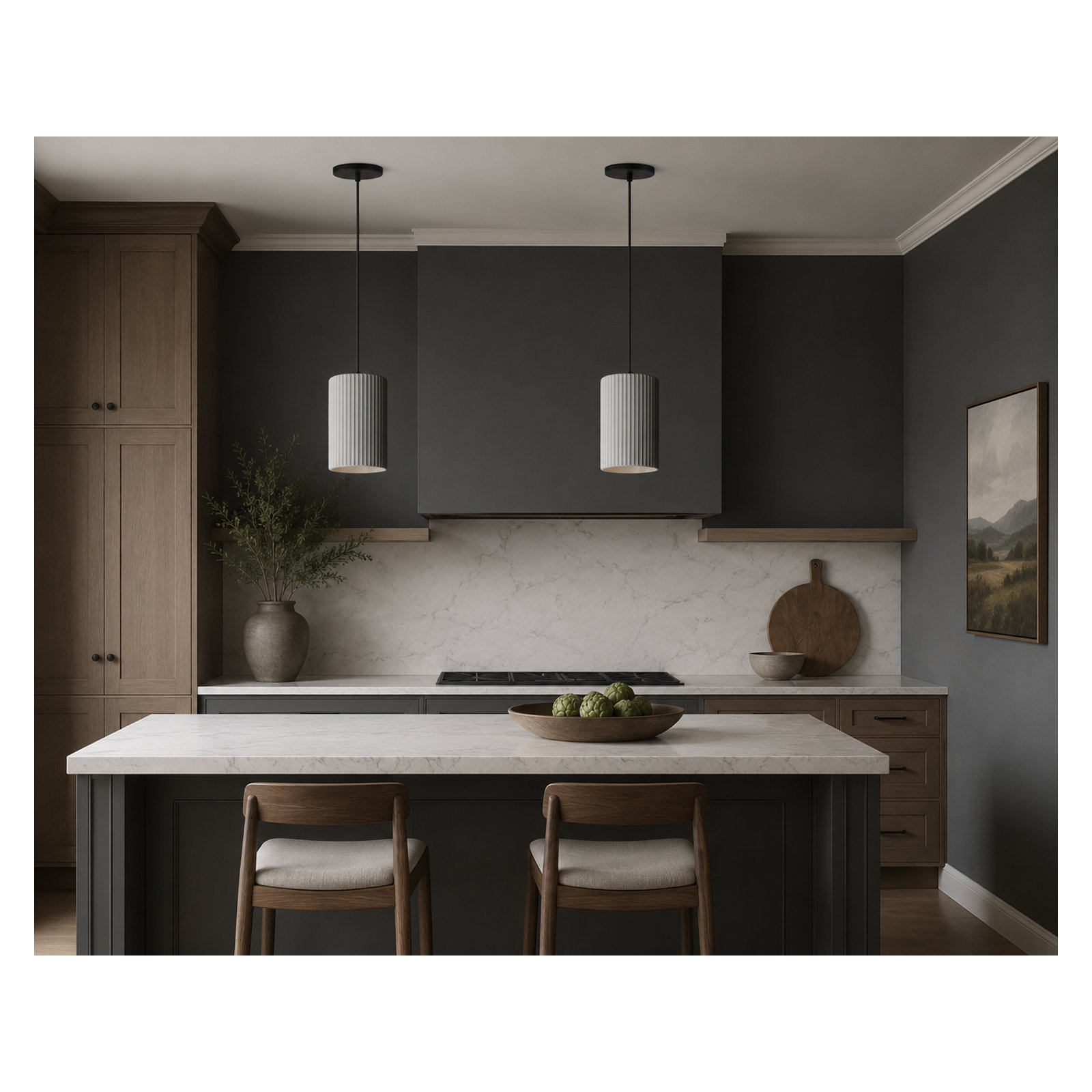 Calcott 1 - Light Cylinder Pendant, Gray, Gray