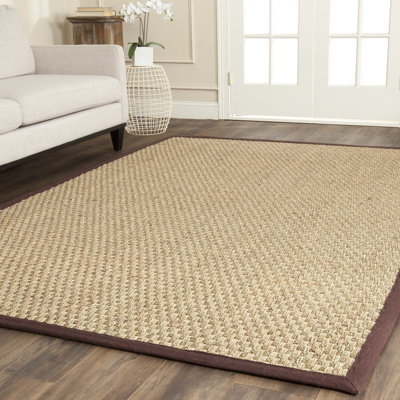 Debroh Natural Fibre Seagrass Solid Colour Rug