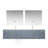 Geneva 84" Wall-Mounted Double Bathroom Vanity Set with Mirror-87285970-112952428