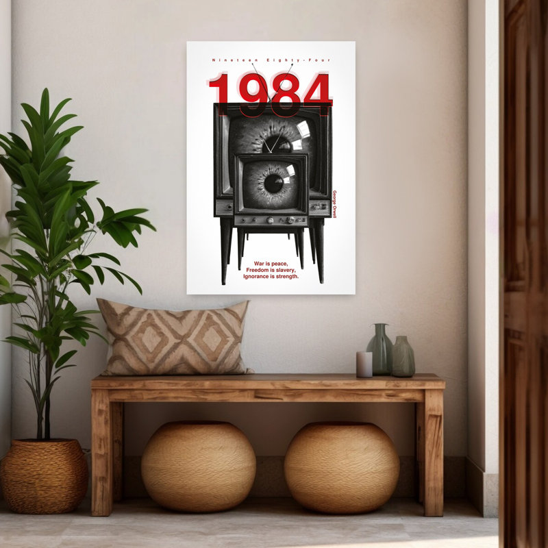 Art contemporain contemporain rétro audacieux, H 48 po x l 32 po