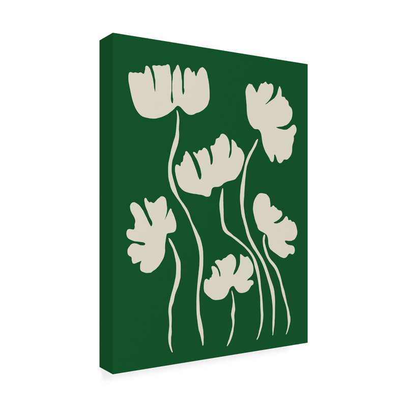 Œuvre sur toile à la bolognaise vert, H 32 po x l 24 po