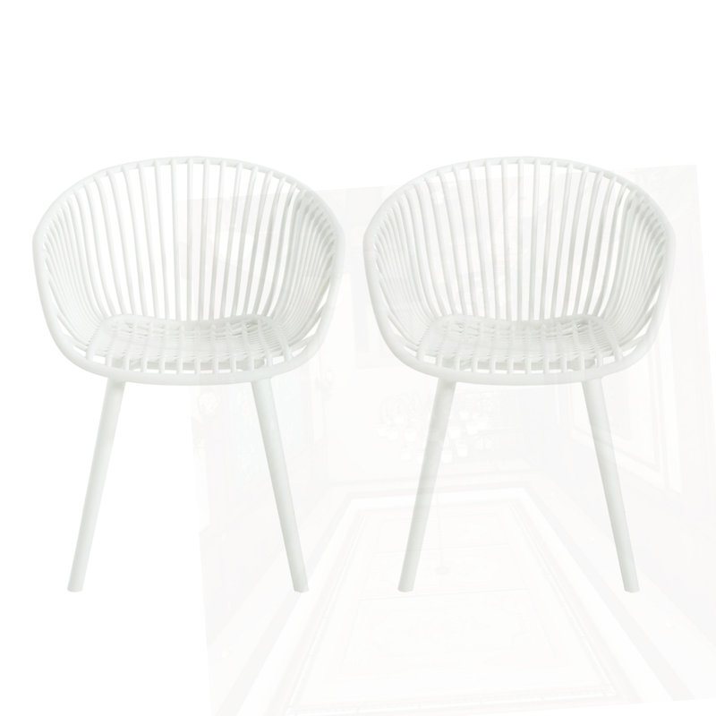 Chaise longue d'extérieur et d'intérieur, Blanc