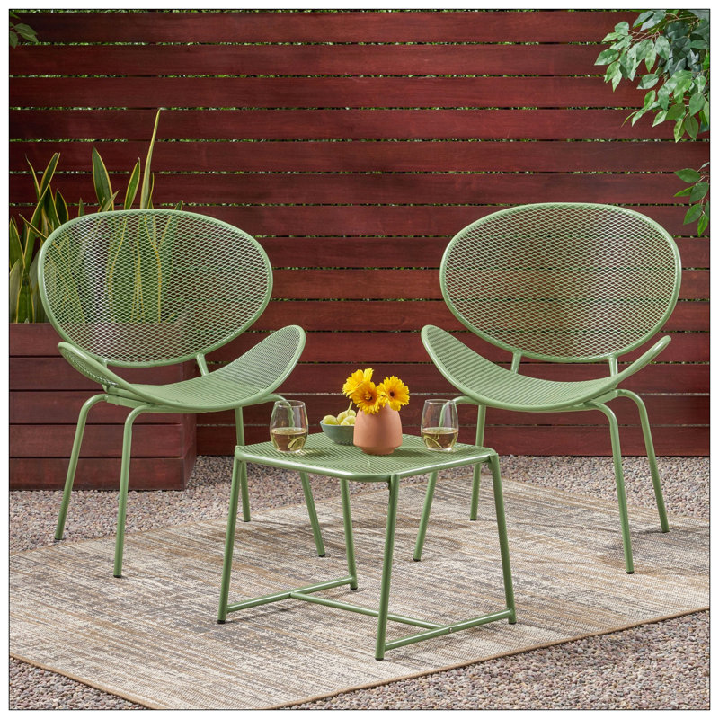 Charmant ensemble de conversation pour l'extérieur avec un design élégant et une fabrication durable, Orange