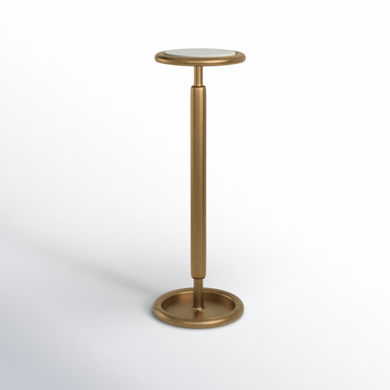 Antique Brass and Marble Modern Drink Table