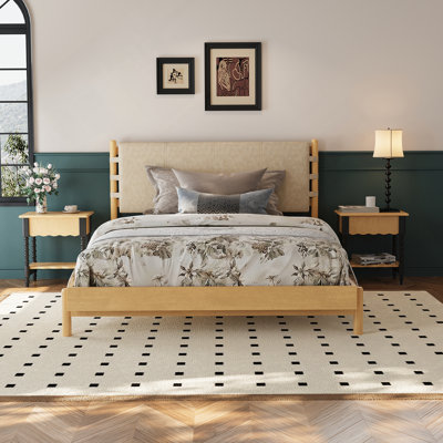 Platform Bed Frame with Included Headboard, Engineered for Comfort and Durability, Ideal for a Serene Bedroom Retreat