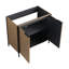 Meuble-lavabo contemporain de 36 po avec tablette de rangement réglable