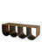 Coffee Table Rafaello Brushed Brass Finish