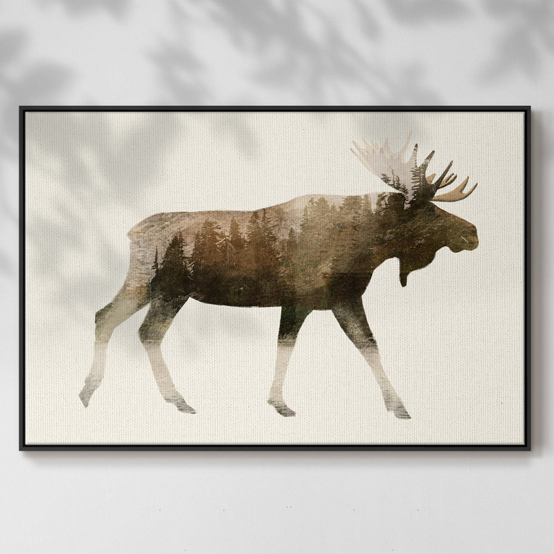 Toile tendue avec châssis de qualité supérieure The Wilderness III - prête à être accrochée, H 27 po x l 41 po x P 2 po, Noir