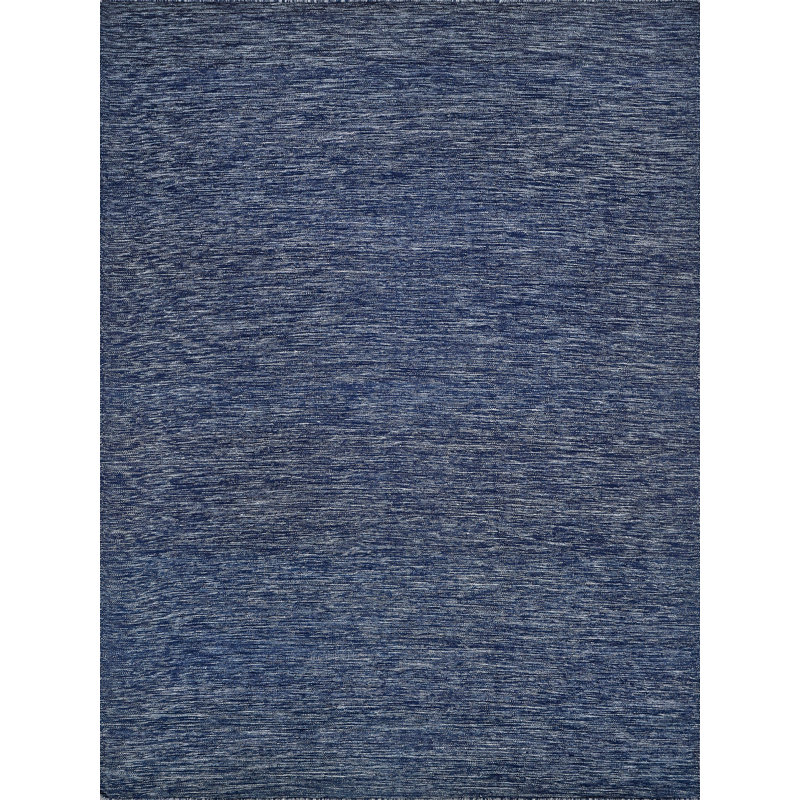 Chelsea Handmade Flatweave Wood Area Rug, Rectangle 10' x 14', Navy