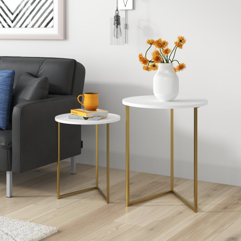 Adel Frame Nesting Tables, Black, Dark Walnut