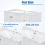 Meuble-lavabo moderne de 36 pouces avec chargement USB, deux portes et trois tiroirs avec meuble-lavabo, petit meuble-lavabo avec lavabo simple-106809533