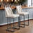 Set of 2,Modern Upholstered Bar Stool with Button-Tufted Backrest, Counter Height Chair with Sturdy Metal Frame, Comfortable Padded Seat for Kitchen, Bar, or Dining Room-1143653117