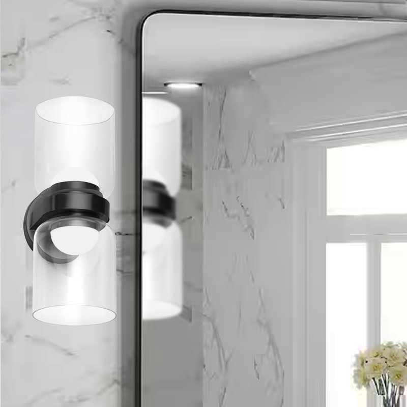 Korlan Steel LED Wallchiere, Matte Black