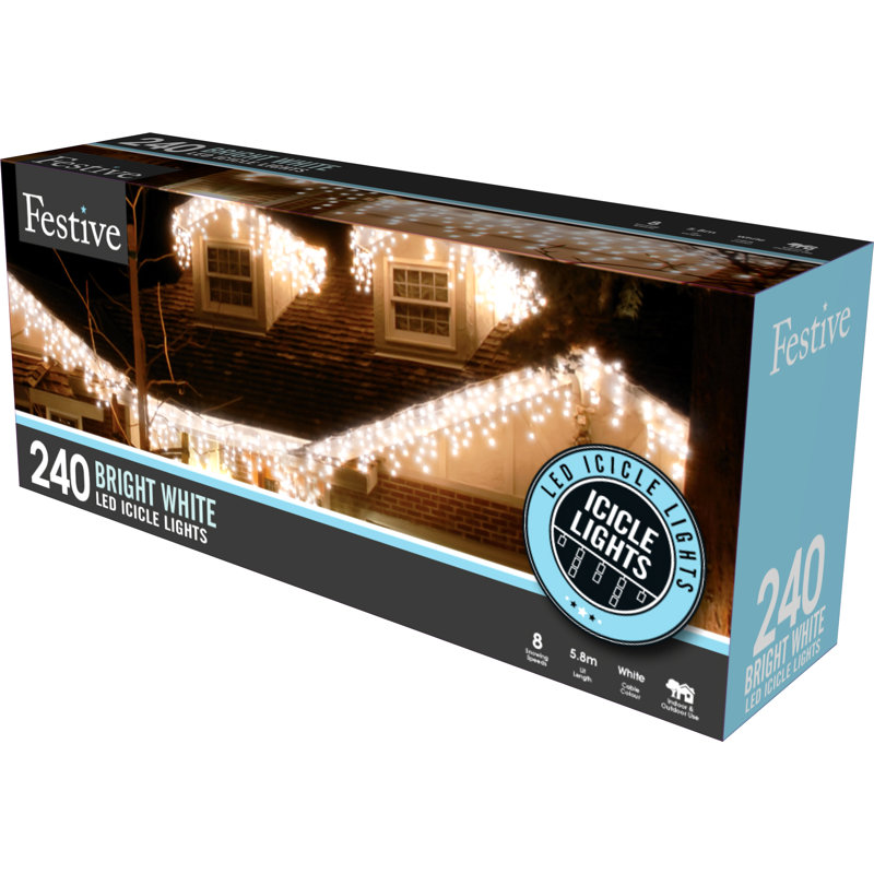 LED Indoor / Outdoor Icicle Lights, White