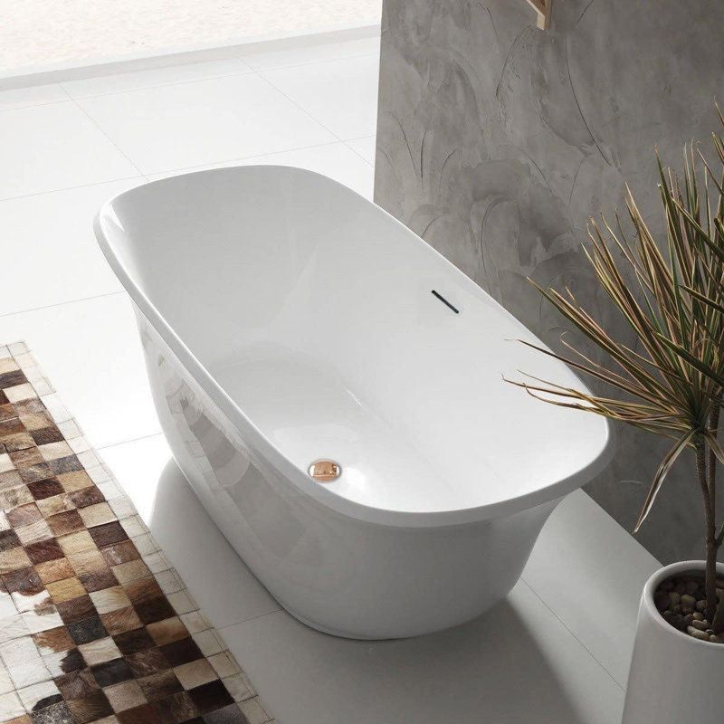 66.94'' x 31.25'' Soaking Acrylic Bathtub