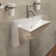 Isabella 28" Rectangular Wall Mount Basin, Single Faucet Hole and Rear Centre Drain Location