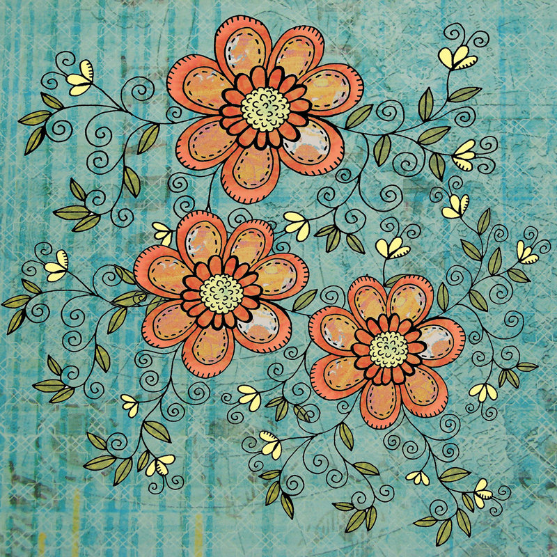 Ensemble de housse de couette en microfibre DiaNoche par Diana Evans - Florals Mixed