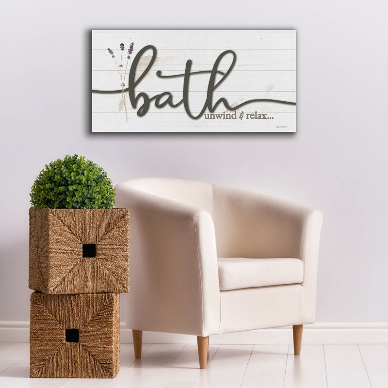  «Bath Unwind & Relax» par Susie Boyer, art mural sur toile, 40 po x 20 po, H 20 po x l 40 po