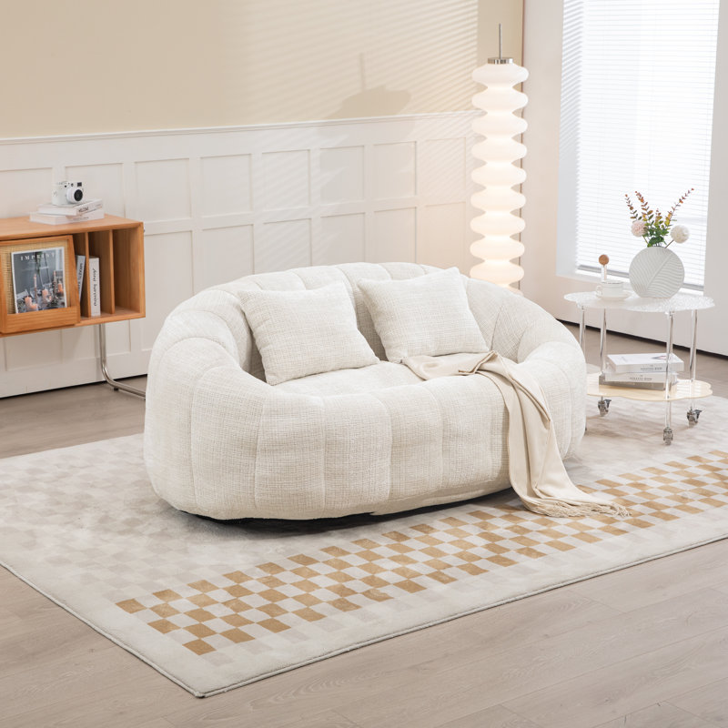 Causeuse Canny, Beige, H 24,8 po x l 59,06 po x P 37,4 po