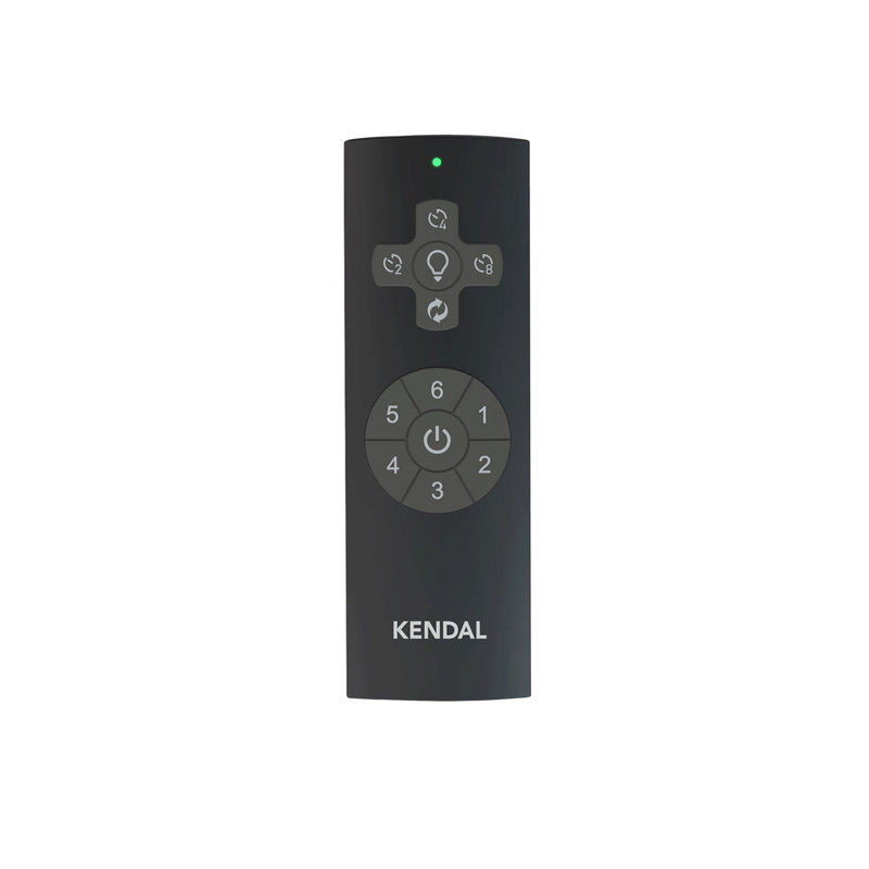 Ventilateur de plafond standard 52 pouces à 3 pales avec télécommande, Noir