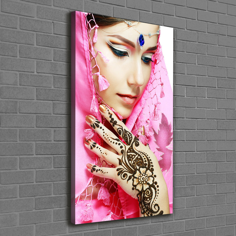 Indian Woman - Wrapped Canvas Print