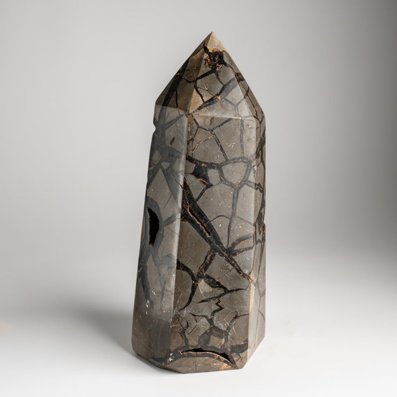 Genuine Polished Septarian Druzy Point from Madagascar (15 Lbs)